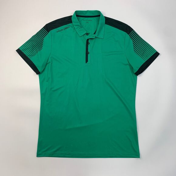 Galvin Green Polo Shirt Mens L Large SLIM Fit Stretch Performance Golf - Picture 2 of 11